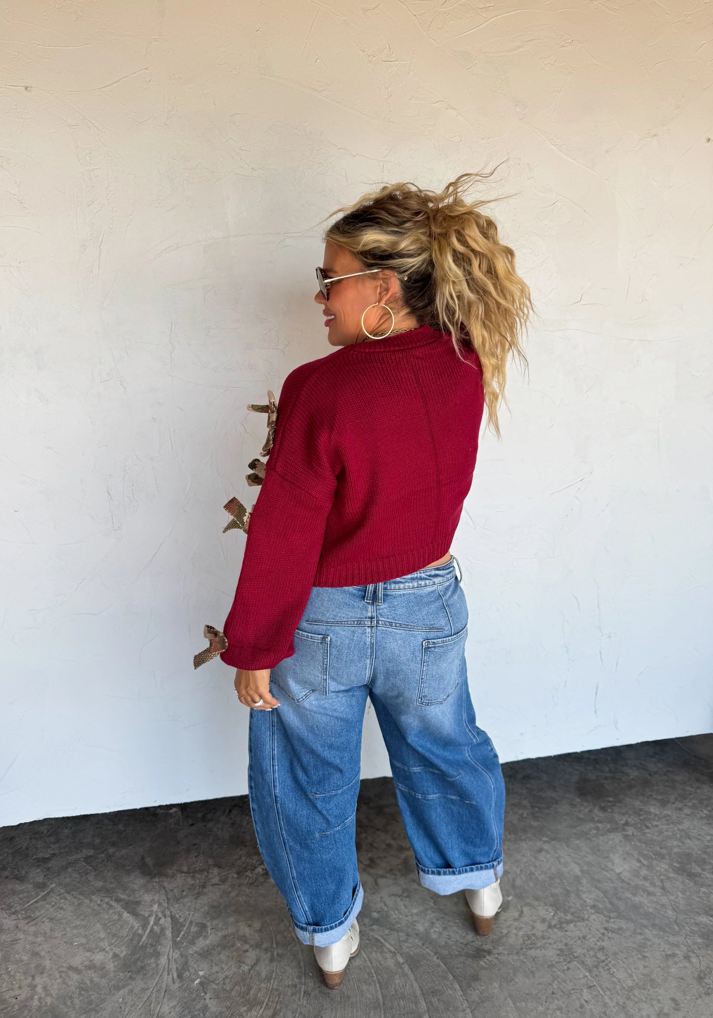 PRE-ORDER BOW KNIT CARDIGAN