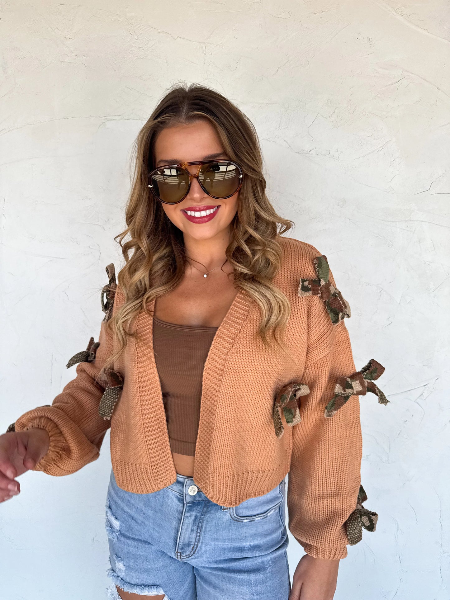 PRE-ORDER BOW KNIT CARDIGAN